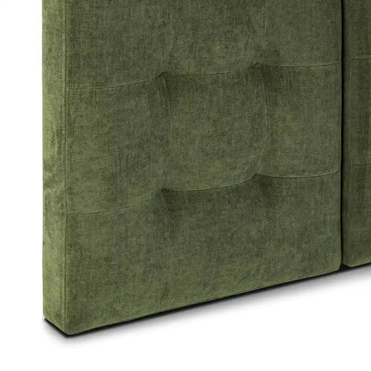 Poly & Bark Napa Fabric Headboard in Distressed Green Velvet