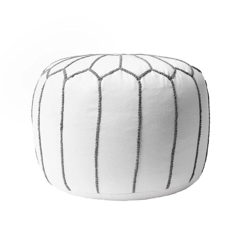 Nuloom Classic Moroccan Cotton Ottoman Pouf