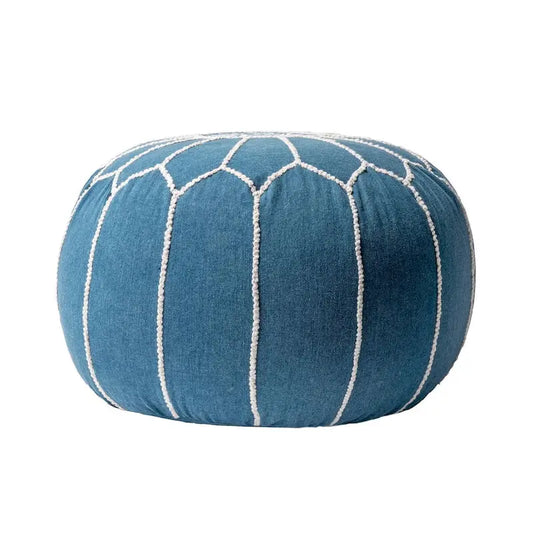 Nuloom Classic Moroccan Cotton Ottoman Pouf