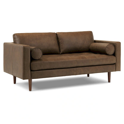 Poly & Bark Napa 72 Apartment Sofa - Full Grain Genuine Italian Leather
