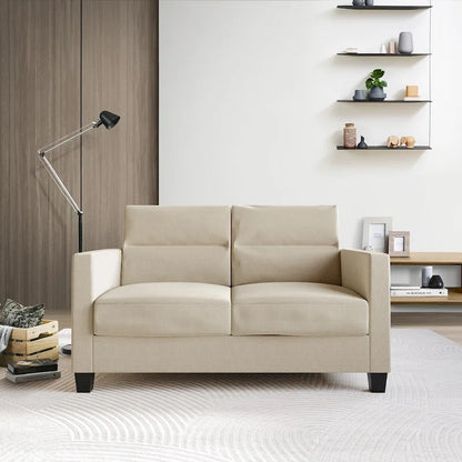 CraftPorch Clean and Minimalist Linen Upholstered 3-Piece Living Room Set