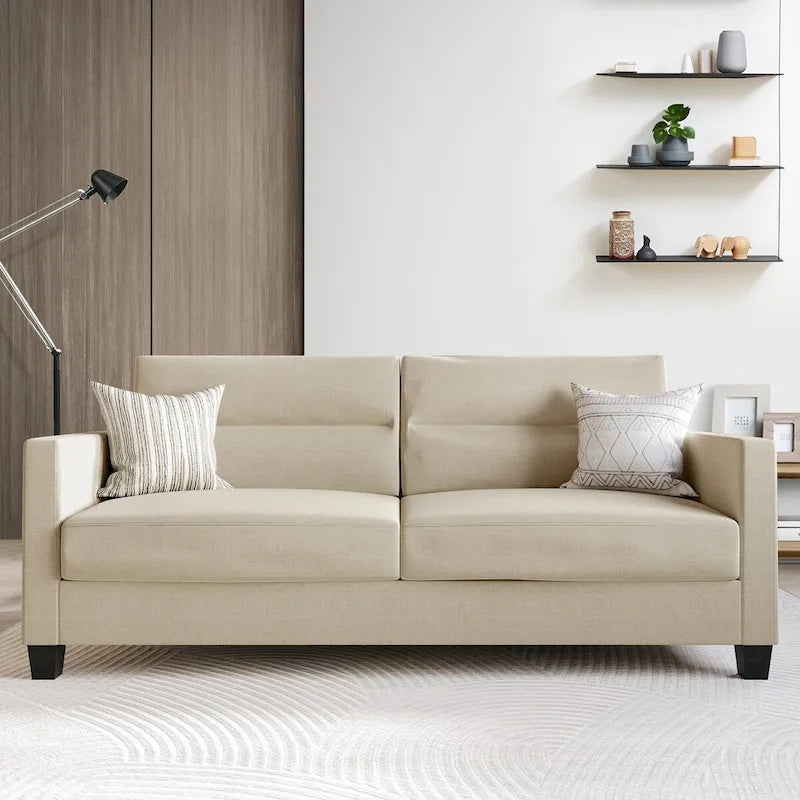 CraftPorch Clean and Minimalist Linen Upholstered 3-Piece Living Room Set