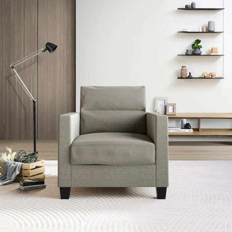 CraftPorch Clean and Minimalist Linen Upholstered 3-Piece Living Room Set