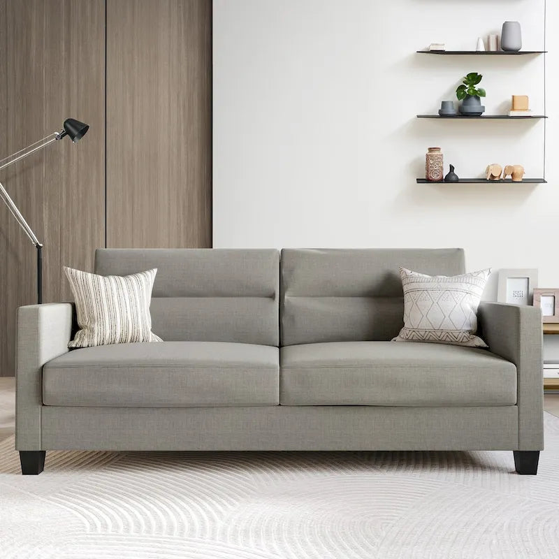 CraftPorch Clean and Minimalist Linen Upholstered 3-Piece Living Room Set