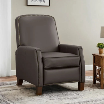 Elias Push Back Recliner for Adults Faux Leather Chair for Living Room