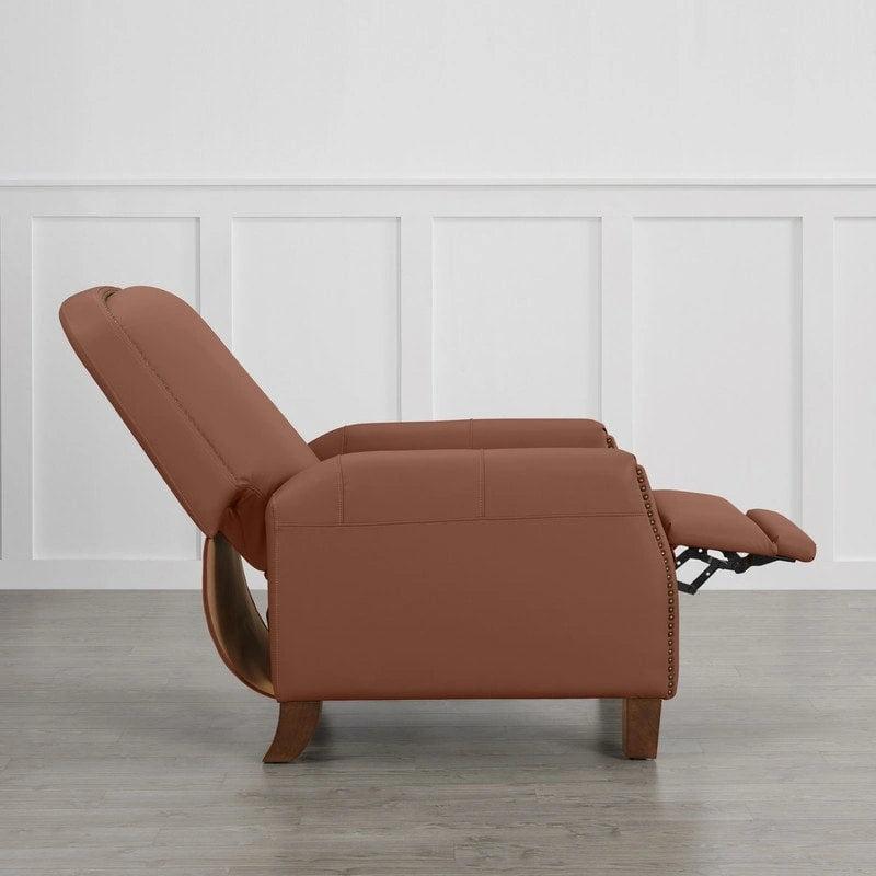 Elias Push Back Recliner for Adults Faux Leather Chair for Living Room