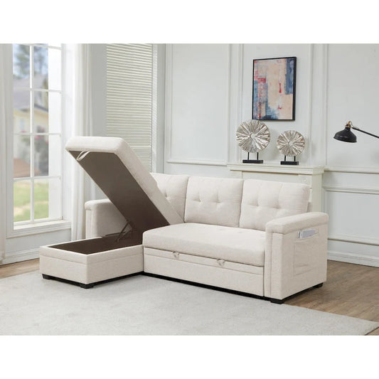 Storage Convertible Reversible Sectional Sofa