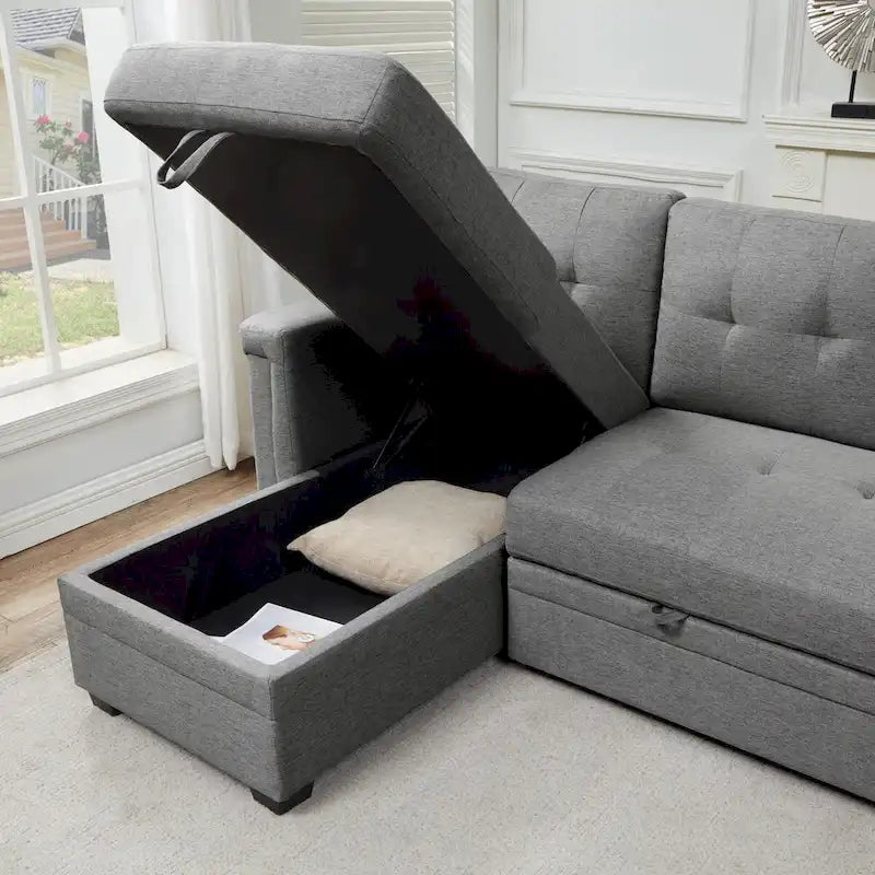 Storage Convertible Reversible Sectional Sofa