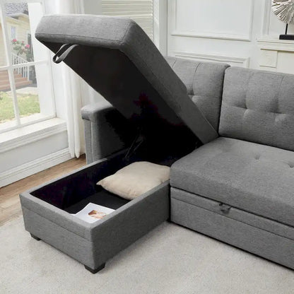 Storage Convertible Reversible Sectional Sofa