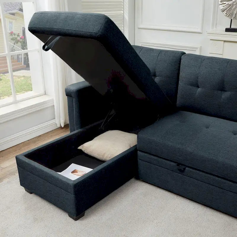 Storage Convertible Reversible Sectional Sofa