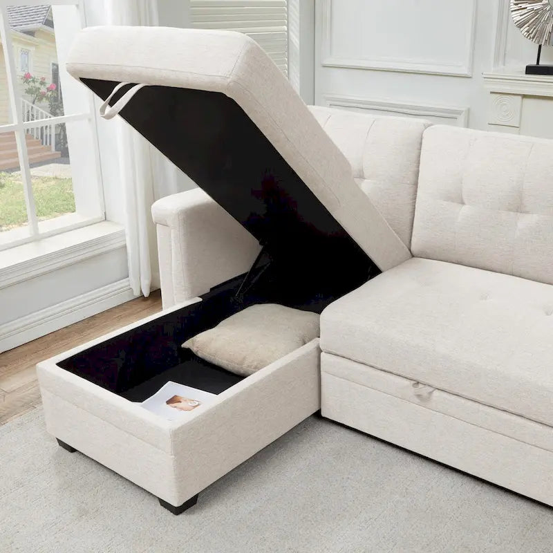 Storage Convertible Reversible Sectional Sofa