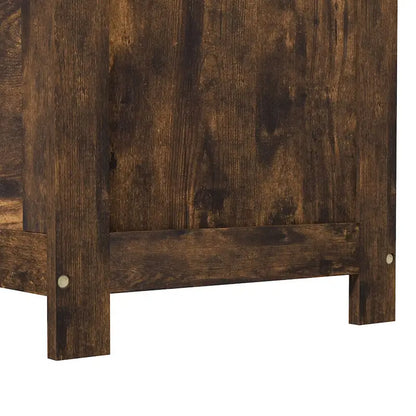 HOMCOM Storage Chest, Wooden Box with 2 Safety Hinges and Cut-out Handles, Modern Storage Trunk for Living Room, Entryway
