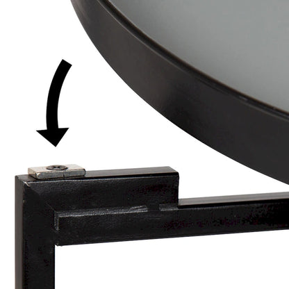 Kate and Laurel Celia Round Metal Tray/ Foldable Accent Table - 14x14x25.75