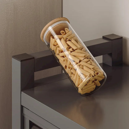 Kitchen Storage Cabinets with wheels - Bakers Rack Countertop, Microwave Oven Shelf Cabinet, Storage Organizer