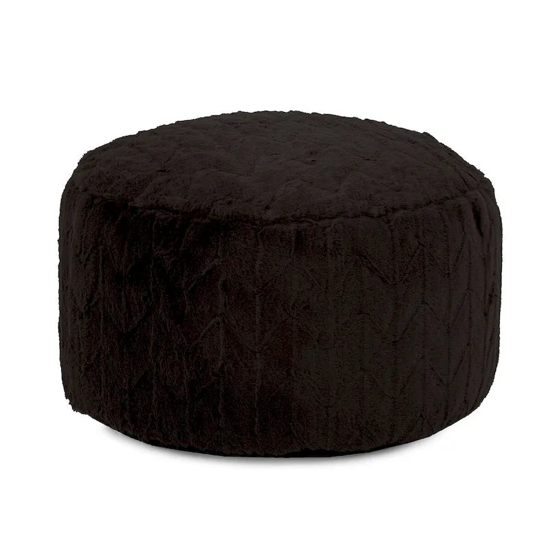 Allan Andrews Foot Pouf Angora Ebony
