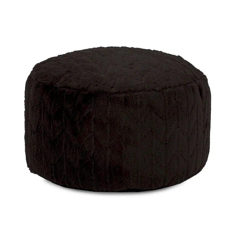 Allan Andrews Foot Pouf Angora Ebony