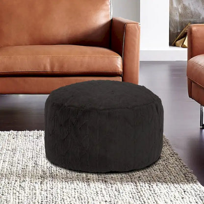 Allan Andrews Foot Pouf Angora Ebony