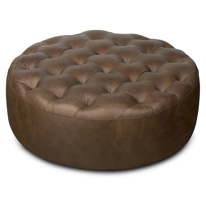 Poly & Bark Ascot Ottoman - Full Grain Genuine Italian Leather