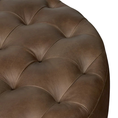 Poly & Bark Ascot Ottoman - Full Grain Genuine Italian Leather