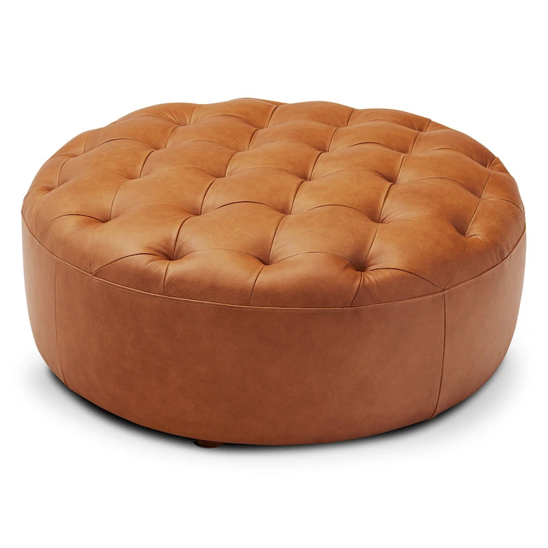 Poly & Bark Ascot Ottoman - Full Grain Genuine Italian Leather
