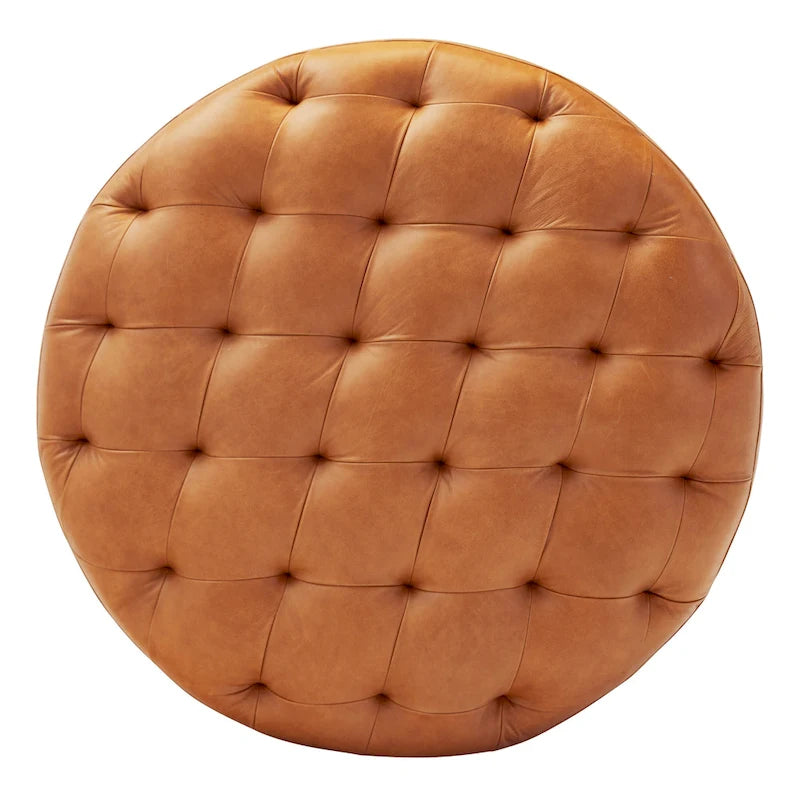 Poly & Bark Ascot Ottoman - Full Grain Genuine Italian Leather