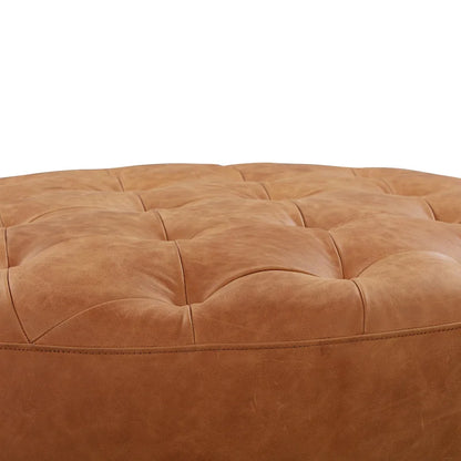Poly & Bark Ascot Ottoman - Full Grain Genuine Italian Leather