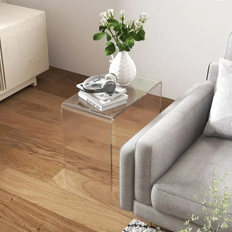 21 Long Rectangle All Acrylic 15mm Thick Waterfall Coffee Table