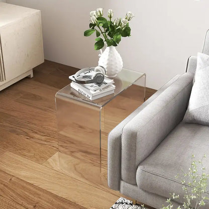 21 Long Rectangle All Acrylic 15mm Thick Waterfall Coffee Table