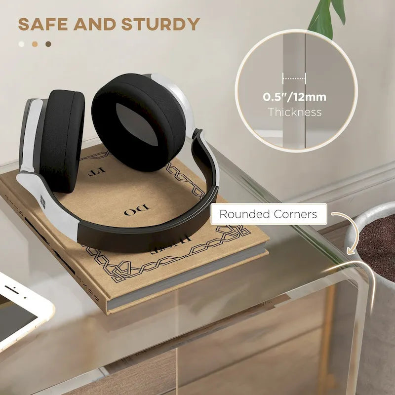 21 Long Rectangle All Acrylic 15mm Thick Waterfall Coffee Table