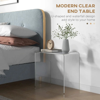 21 Long Rectangle All Acrylic 15mm Thick Waterfall Coffee Table