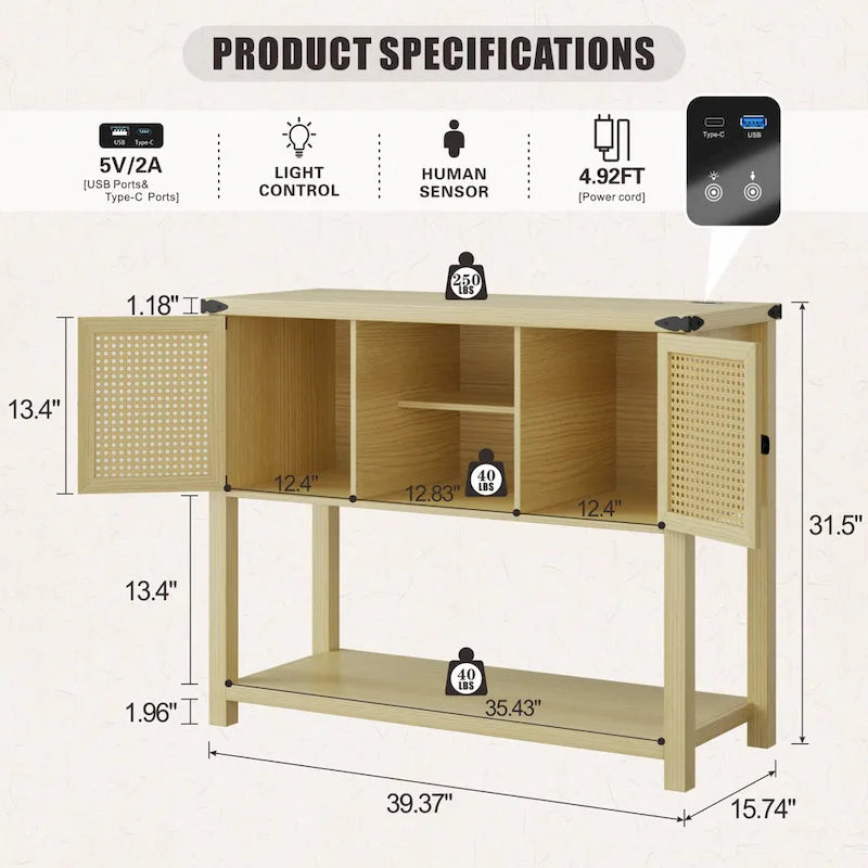 39Wide Console Table
