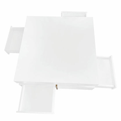 Stylish High Gloss Coffee Table with 4 Drawers