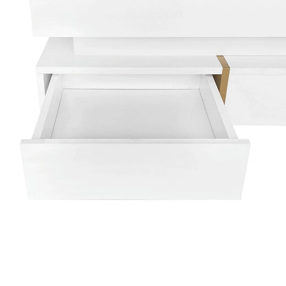 Stylish High Gloss Coffee Table with 4 Drawers