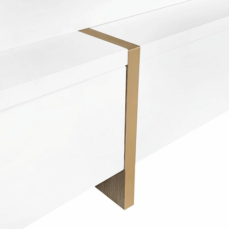 Stylish High Gloss Coffee Table with 4 Drawers