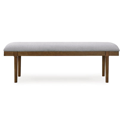 Signature Design by Ashley Lyncott Gray/Brown 59 Upholstered Dining Bench - 59.25 W x 15.13 D x 19.75 H