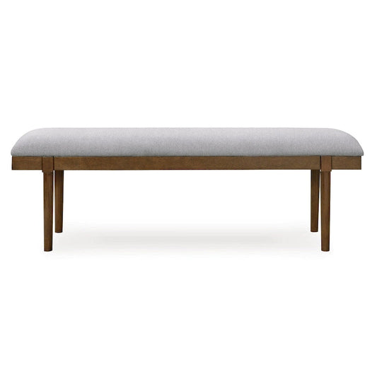 Signature Design by Ashley Lyncott Gray/Brown 59 Upholstered Dining Bench - 59.25 W x 15.13 D x 19.75 H