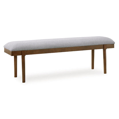 Signature Design by Ashley Lyncott Gray/Brown 59 Upholstered Dining Bench - 59.25 W x 15.13 D x 19.75 H