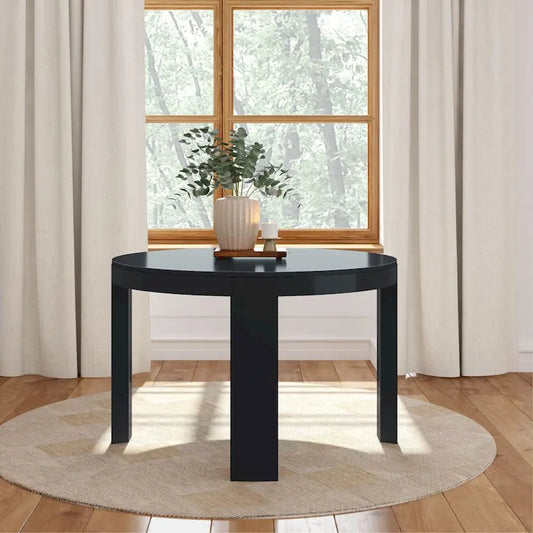 Plank and Beam Contour Solid Wood Round Dining Table - 47