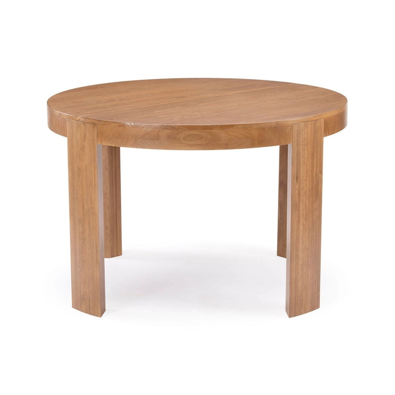 Plank and Beam Contour Solid Wood Round Dining Table - 47