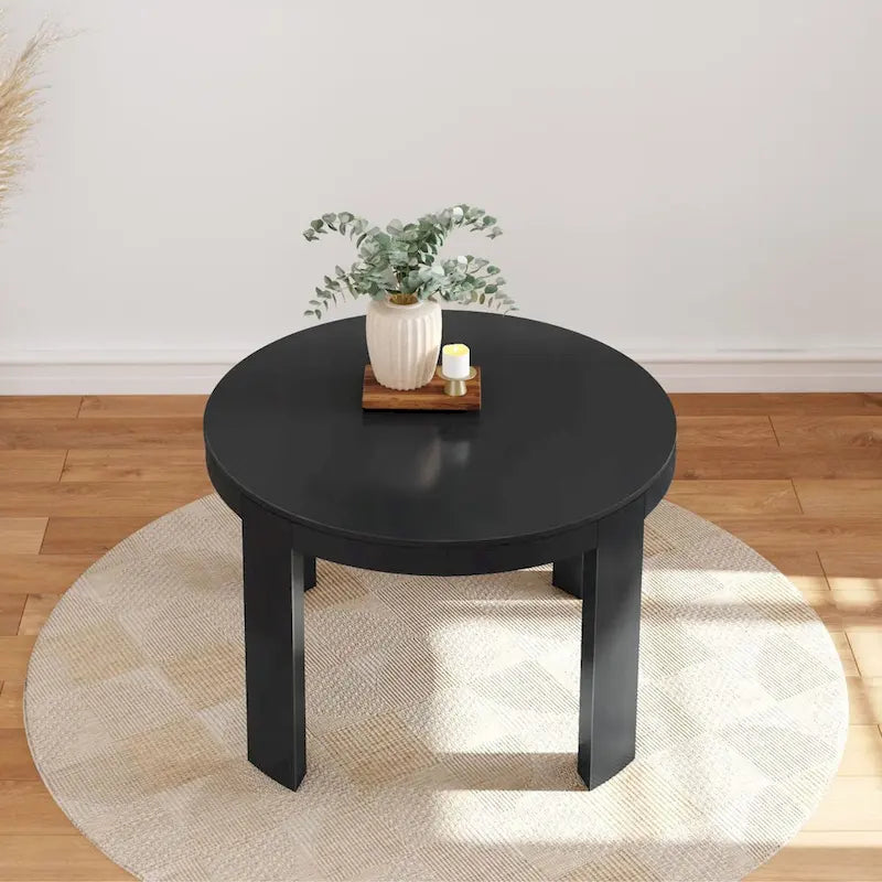 Plank and Beam Contour Solid Wood Round Dining Table - 47