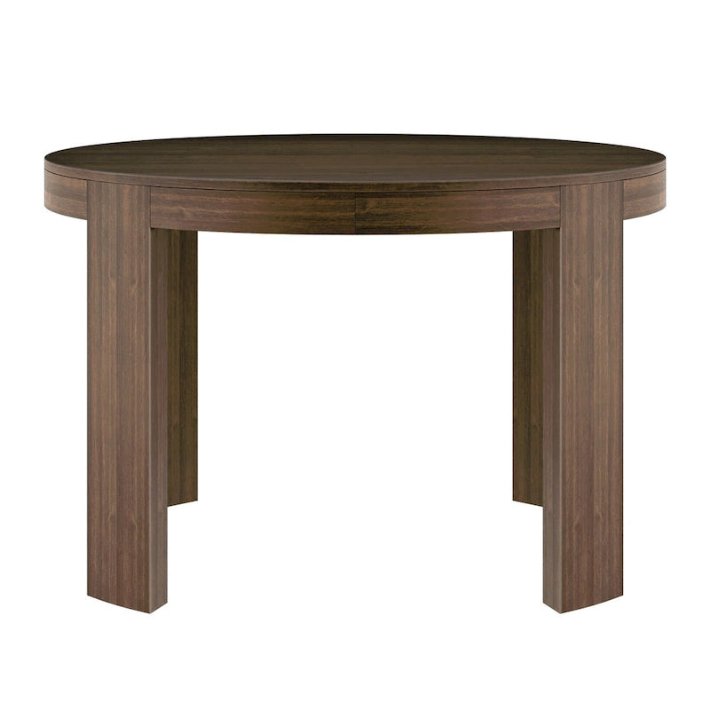 Plank and Beam Contour Solid Wood Round Dining Table - 47