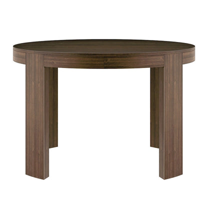 Plank and Beam Contour Solid Wood Round Dining Table - 47