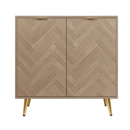 Anmytek Modern Wood 2-Door Buffet Sideboard Kitchen Accent Cabinet with Adjustable Shelf - 30.8 W x 15.7 D x 30.5 H