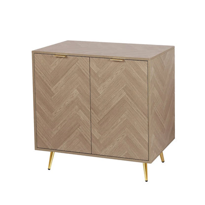 Anmytek Modern Wood 2-Door Buffet Sideboard Kitchen Accent Cabinet with Adjustable Shelf - 30.8 W x 15.7 D x 30.5 H