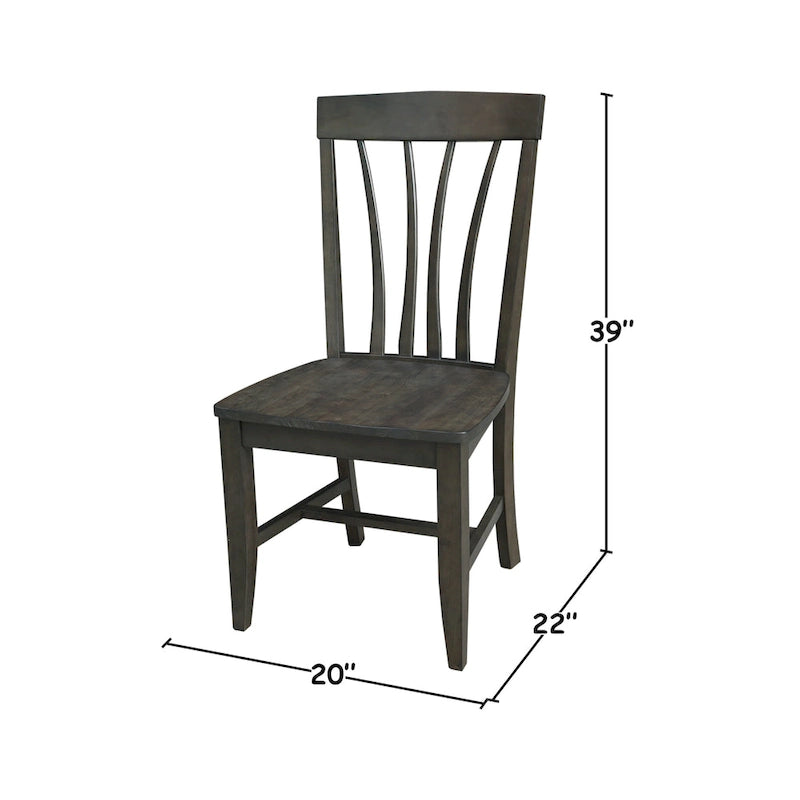 Soma Solid Wood Fanback Chairs Set of 2