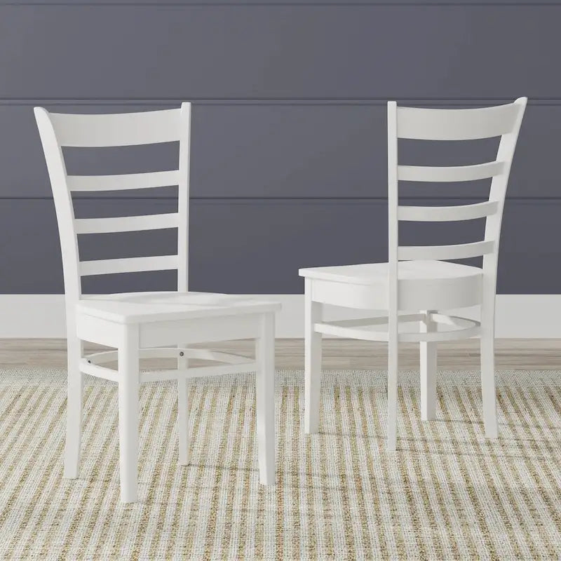 5-Piece Dining Set, 42 Round Drop-Leaf Table and Slat Back Chairs