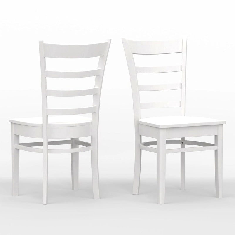 5-Piece Dining Set, 42 Round Drop-Leaf Table and Slat Back Chairs