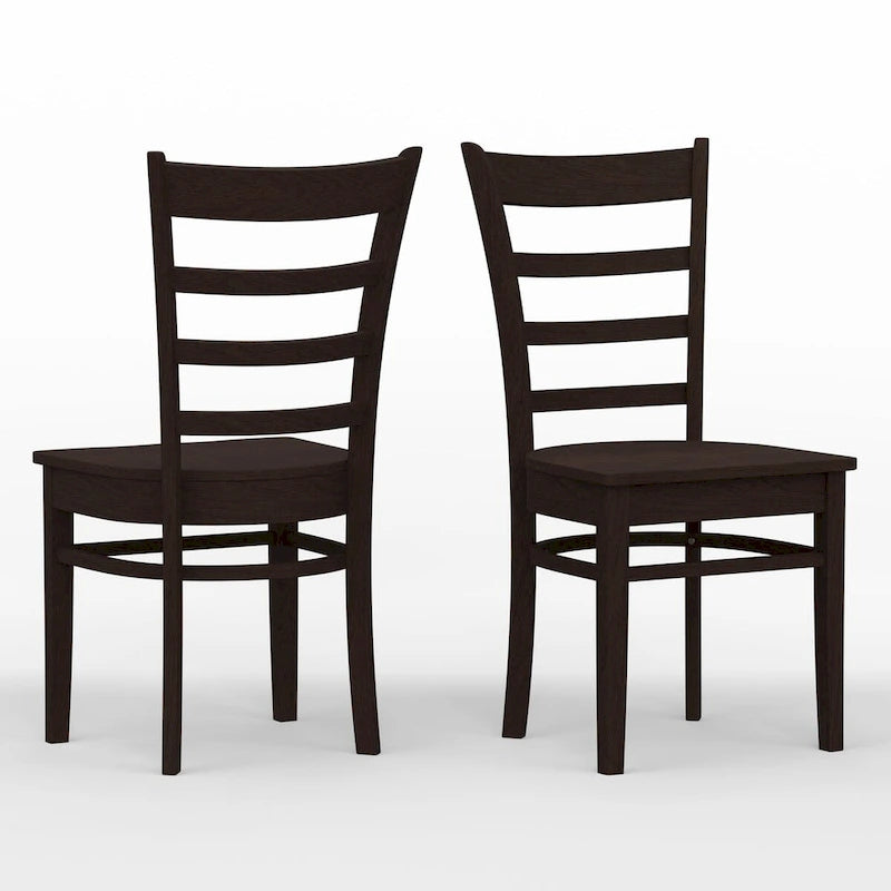 5-Piece Dining Set, 42 Round Drop-Leaf Table and Slat Back Chairs