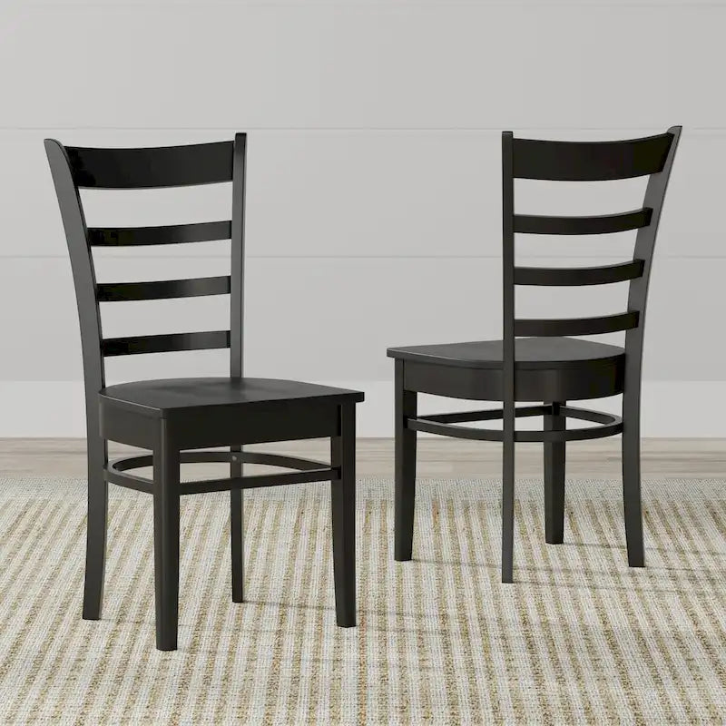 5-Piece Dining Set, 42 Round Drop-Leaf Table and Slat Back Chairs