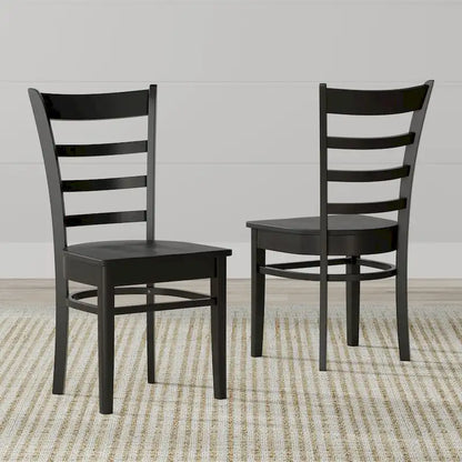 5-Piece Dining Set, 42 Round Drop-Leaf Table and Slat Back Chairs